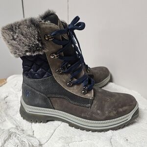 Santana Canada Maleo Made in Italy Winter Fur Weatherproof Boots Women Size 9